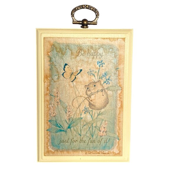 1980s Hallmark Inspirational Wall Plaques Set Of 2 With Gold Hangers - Picture 3 of 10